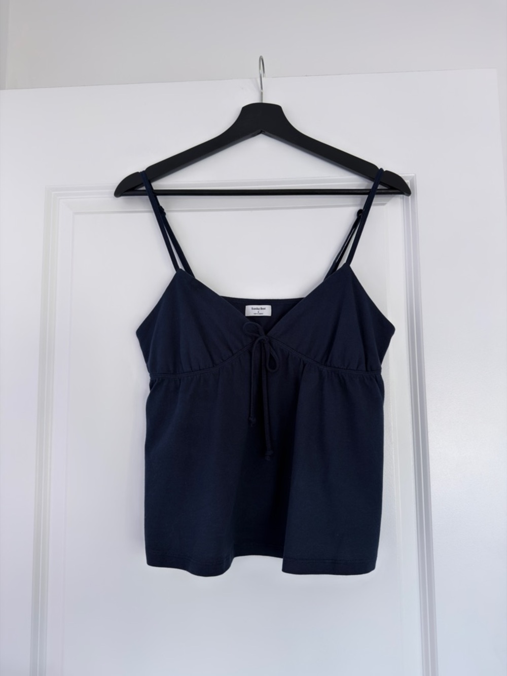 Aritzia Sunday Best Navy Babydoll Cami Top - Size S - 100% Cotton